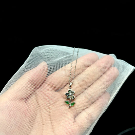 Blooming Flower Pendant Necklace Customizable Giftlove