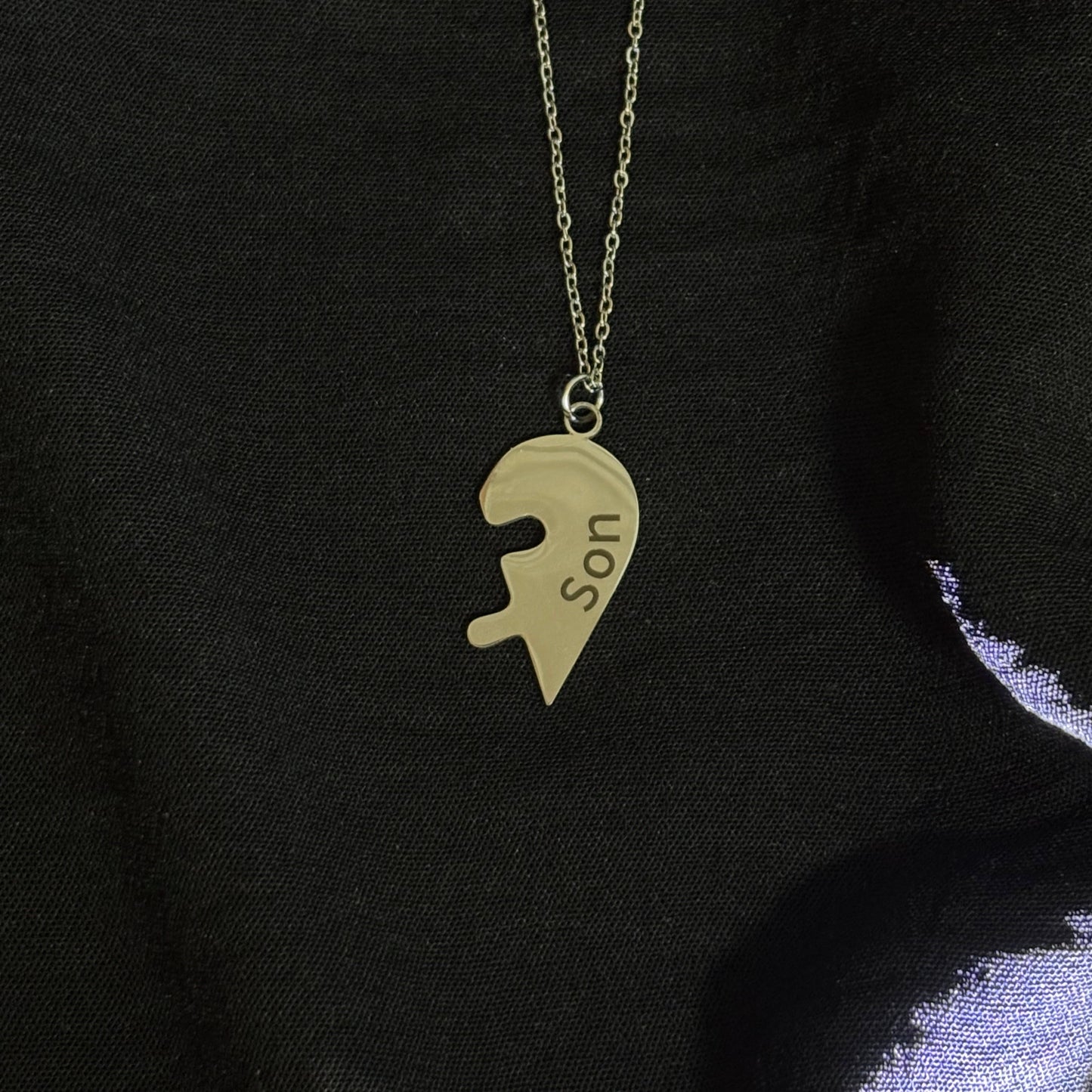 Father & Son Heart Matching Necklace