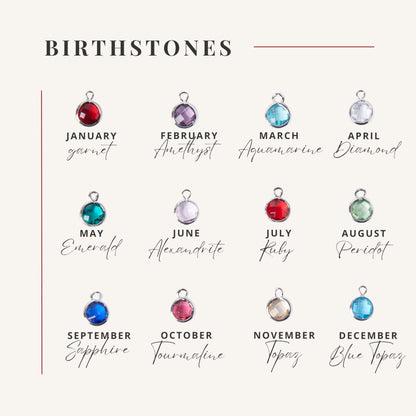Birthstone Personalized Name Necklace - Giftlove
