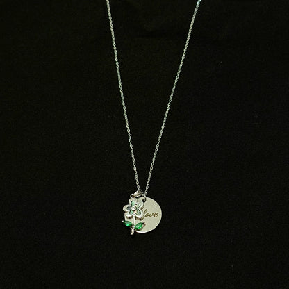 Blooming Flower Pendant Necklace Customizable Giftlove