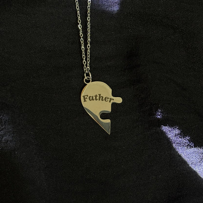 Father & Son Heart Matching Necklace