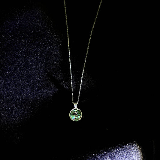 Iridescent Floral Pendant Necklace Customizable Giftlove